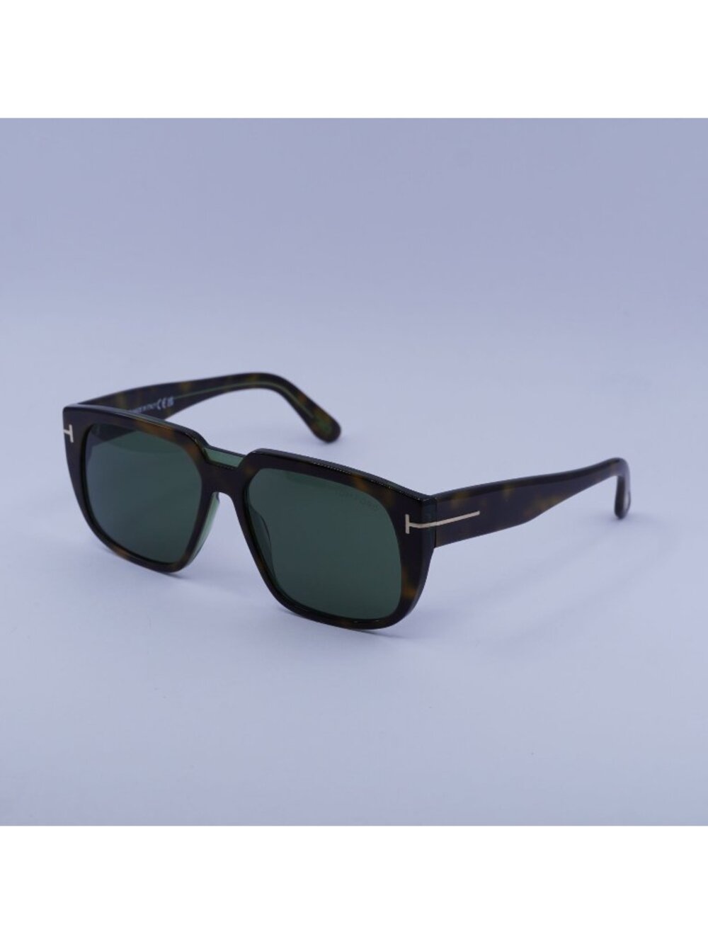 Tom Ford Oliver-02 FT1025 56N Sunglasses Havana Square Frame, Green Lenses